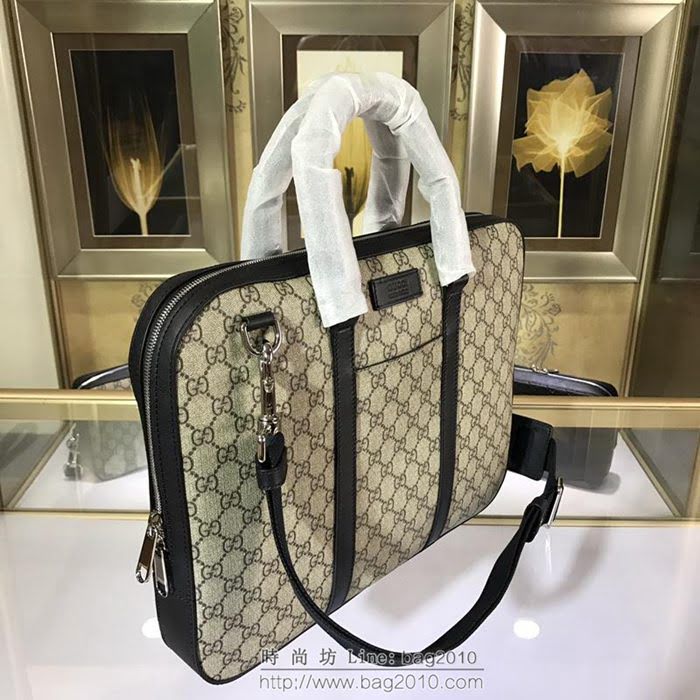 GUCCI 古馳男包 新款 451169 pvc配皮 男士公事包 Gucci男手提包